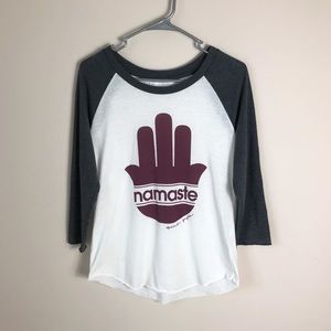 Spiritual Gangster Namaste raglan t-shirt M
